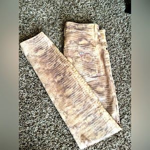 women’s Guess snake skin skinny jeans
